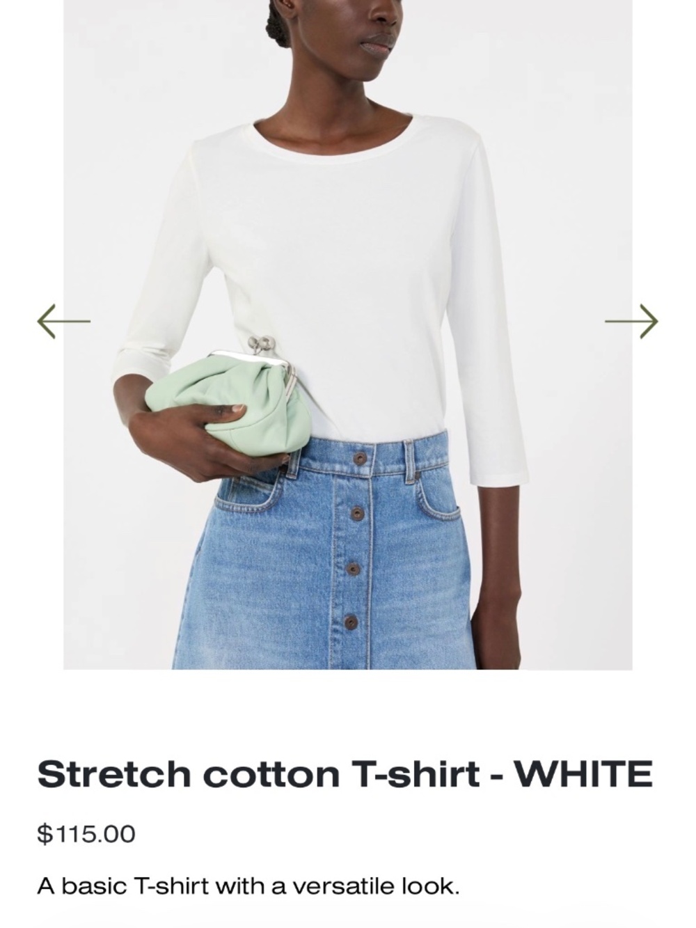 Max Mara - Stretch cotton T-shirt - WHITE